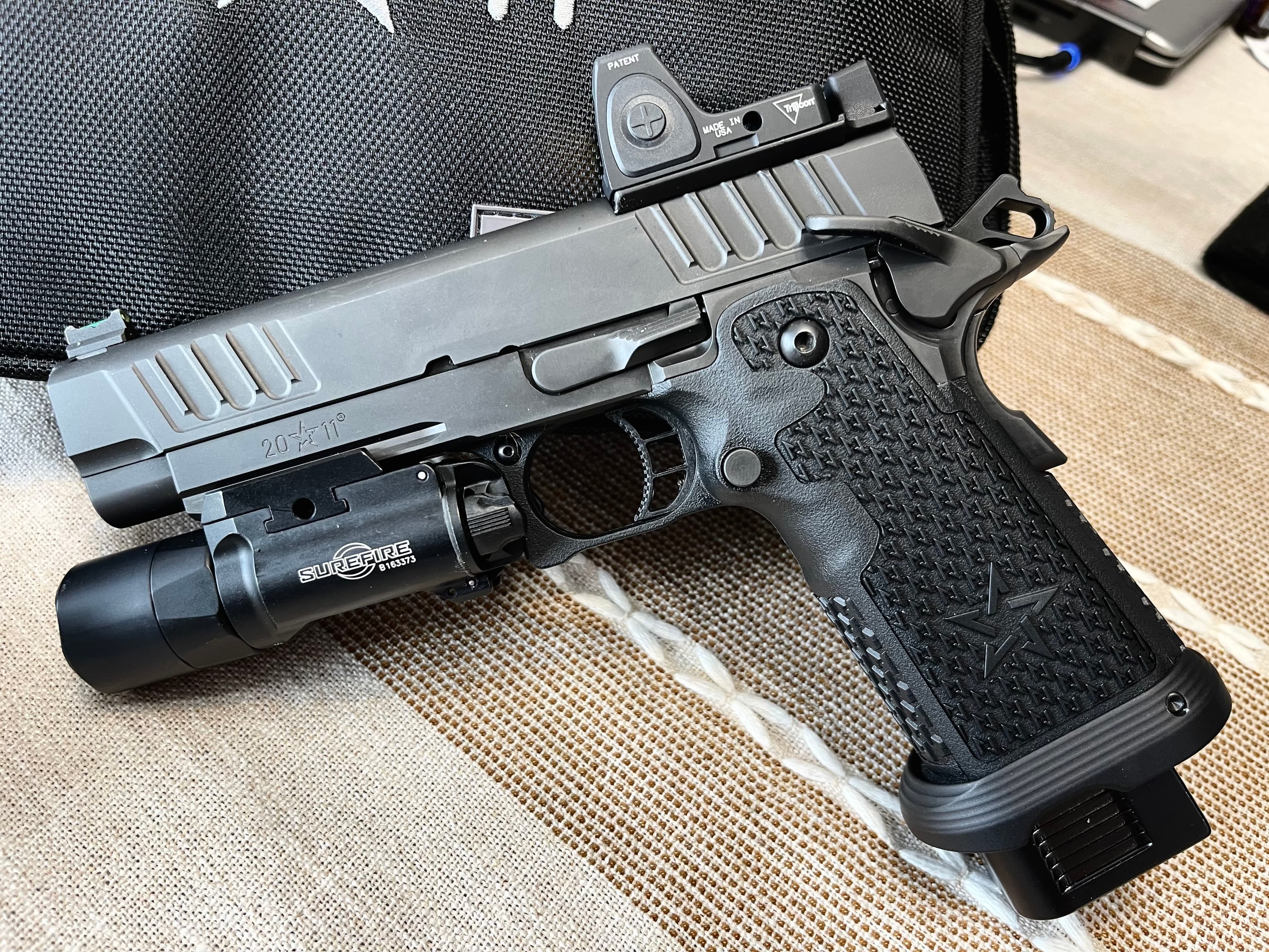 Pistol with red dot